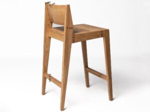 miniaturka Stołek Barowy Drewniany Hoker Kordian