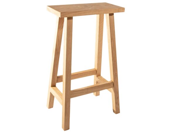 Minimalistyczny hoker z drewna dębowego