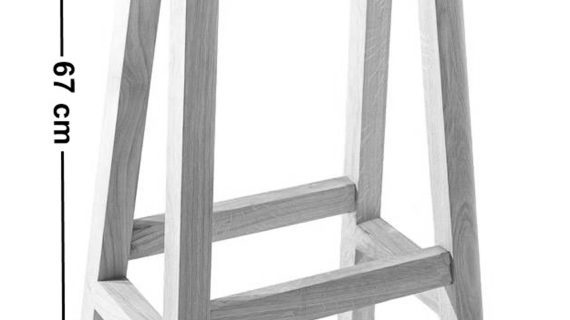 miniaturka Wysoki Hoker barowy z litego dębu Dawid