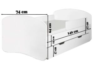 miniaturka Łóżko dla dziecka z barierką DERVIS