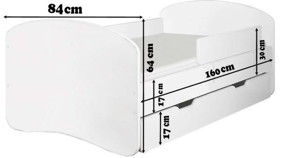 miniaturka Łóżko dla dziecka z barierką DERVIS