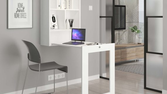 miniaturka Rozkładane biurko Wiszące z półkami SARI