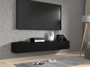 miniaturka Czarny mat Szafka RTV wisząca AMIRA