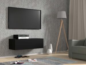 miniaturka Czarny mat Szafka RTV wisząca AMIRA
