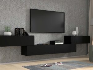 miniaturka Industrialna szafka RTV czarna 160 AMIRA