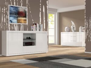 miniaturka Szeroka komoda wysoki połysk TIANA