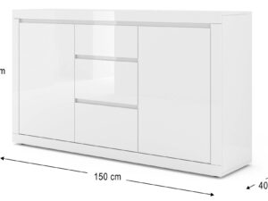 miniaturka Komoda wysoki połysk do sypialni TIANA