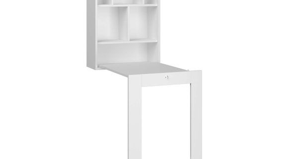 miniaturka Rozkładane biurko Wiszące z półkami SARI