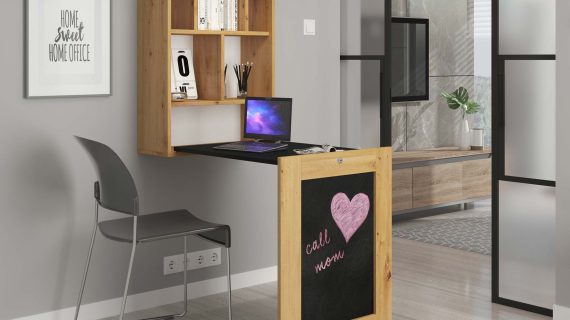 miniaturka Rozkładane biurko Wiszące z półkami SARI