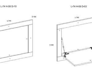 miniaturka Wiszące biurko na laptopa SIMS