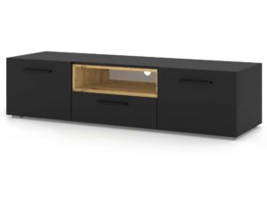 Czarna Szafka Stolik RTV 150cm NIMET