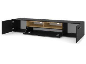 miniaturka Czarna Szafka RTV 200cm Mat NIMET