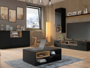 miniaturka Czarna matowa ława kawowa NIMET