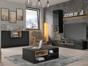 miniaturka Czarna matowa ława kawowa NIMET