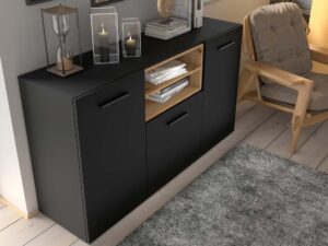 miniaturka Nowoczesna Komoda Czarny Mat NIMET