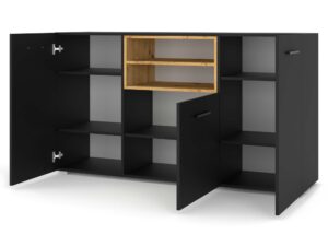 miniaturka Nowoczesna Komoda Czarny Mat NIMET