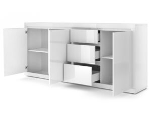 miniaturka Szeroka komoda wysoki połysk TIANA