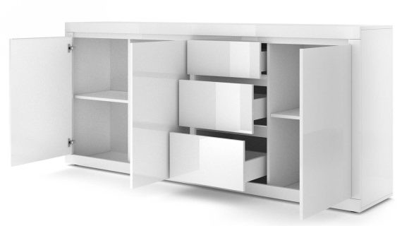 miniaturka Szeroka komoda wysoki połysk TIANA