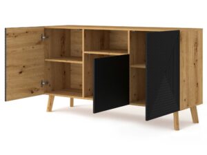 miniaturka Nowoczesna Czarna komoda dąb artisan IZMIR