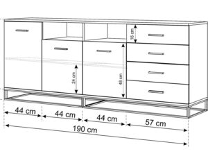 miniaturka Duża Biała Komoda ERSOY
