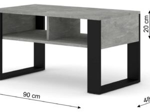 miniaturka Ława Jasny Beton Stolik Kawowy ELMO