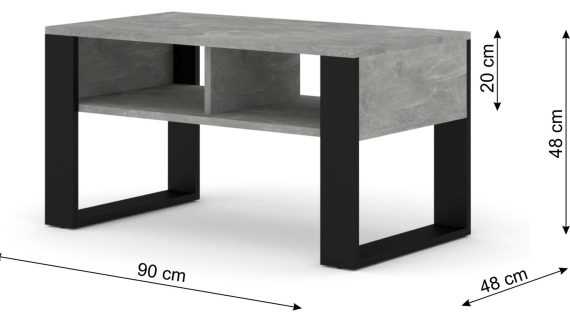 miniaturka Ława Jasny Beton Stolik Kawowy ELMO