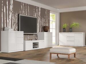 miniaturka Szeroka komoda wysoki połysk TIANA