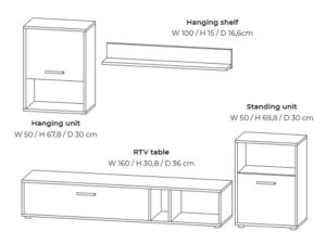 miniaturka Zestaw Klasycznych Mebli do salonu MARGO