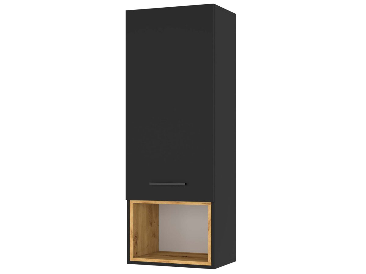 Wisząca Czarna szafka do salonu NIMET