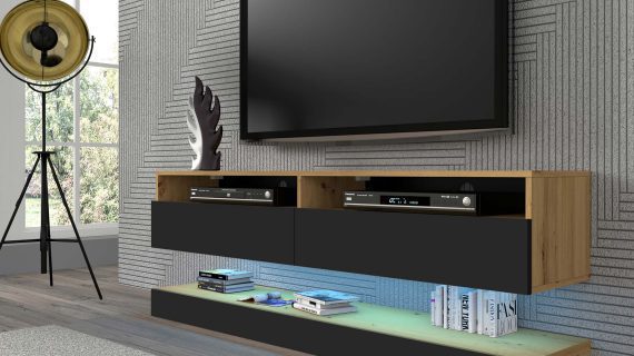 miniaturka Wisząca Szafka pod TV z LED 160 ELSA