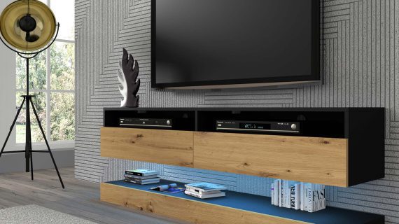 miniaturka Wisząca Szafka pod TV z LED 160 ELSA