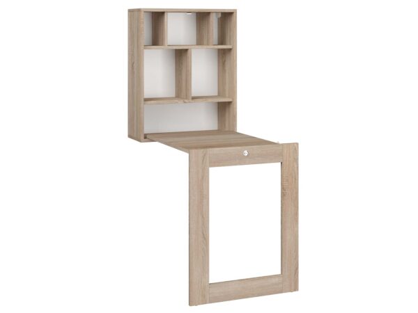 Biurko wiszące sonoma z półkami