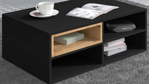 miniaturka Czarna matowa ława kawowa NIMET