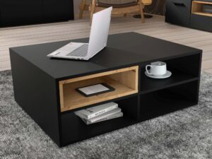 miniaturka Czarna matowa ława kawowa NIMET