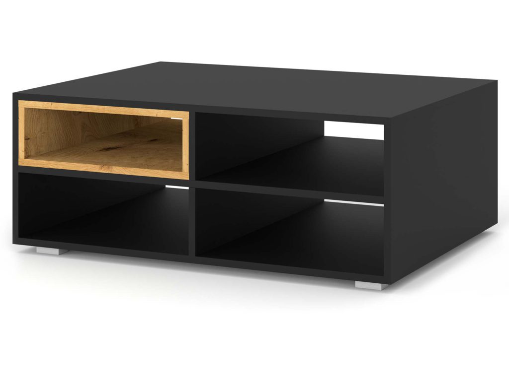 Czarna matowa ława kawowa NIMET