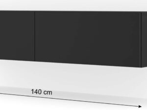 miniaturka Wisząca szafka RTV czarna 140 AMIRA