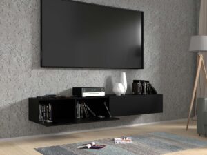 miniaturka Czarny mat Szafka RTV wisząca AMIRA