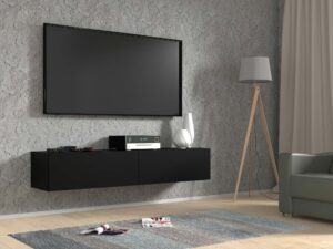 miniaturka Industrialna szafka RTV czarna 160 AMIRA