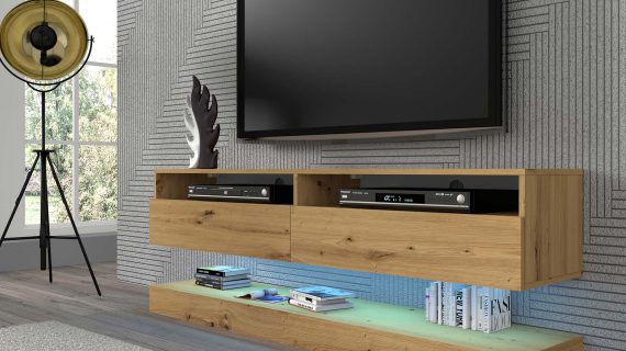 miniaturka Wisząca Szafka pod TV z LED 160 ELSA