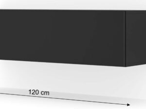 miniaturka Matowa szafka RTV wisząca czarna 120 AMIRA