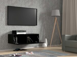 miniaturka Czarny mat Szafka RTV wisząca AMIRA