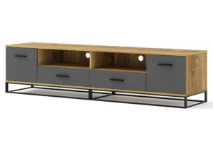 miniaturka Biała szafka RTV Metalowe nóżki ERSOY