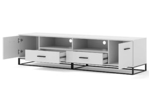 miniaturka Biała szafka RTV Metalowe nóżki ERSOY