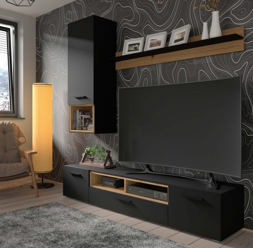 Wisząca Półka Dąb Artisan 115cm NIMET - obrazek 2