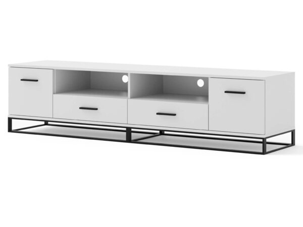 Szafka RTV z grafitowymi frontami