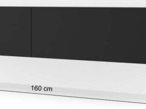 miniaturka Industrialna szafka RTV czarna 160 AMIRA