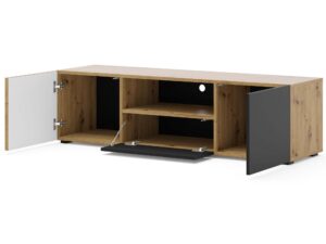 miniaturka Szafka pod TV dąb artisan czarny mat MERVE