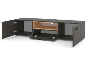 miniaturka Czarna Szafka Stolik RTV 150cm NIMET