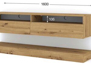 miniaturka Wisząca Szafka pod TV z LED 160 ELSA