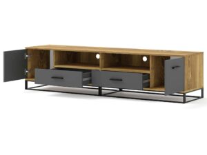 miniaturka Biała szafka RTV Metalowe nóżki ERSOY